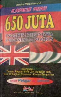 Image of KAMUS MINI 650 JUTA INGGRIS-INDONESIA-INDONESIA-INGGRIS